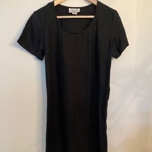 Classic black linen dress size M